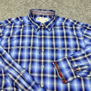 Robert Graham Blue Plaid Casual Button Down Shirt